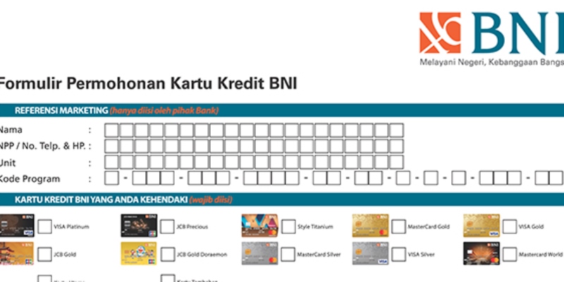 Syarat Permohonan Kartu Kredit BNI